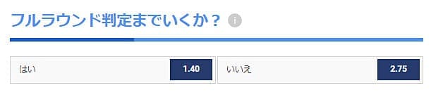 ビーベットのフルラウンド判定