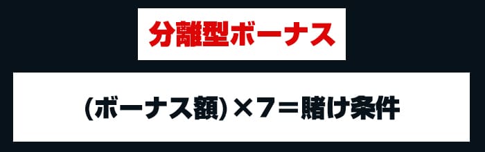 分離型ボーナスの解説画像