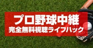 プロ野球を無料視聴する方法｜違法性は無く全球団の試合が対象！