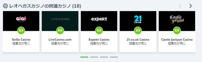 レオベガス関連カジノ