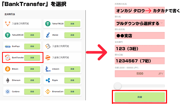 銀行振込