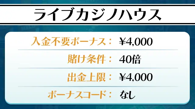 ライブカジノハウス