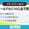 プレイワールドカジノ入金不要ボーナス